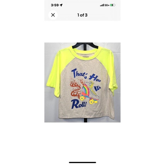 Pride Target "That's How We Roll!" Roller Skate Theme Cropped Tee Size L NWOT - Picture 3 of 4